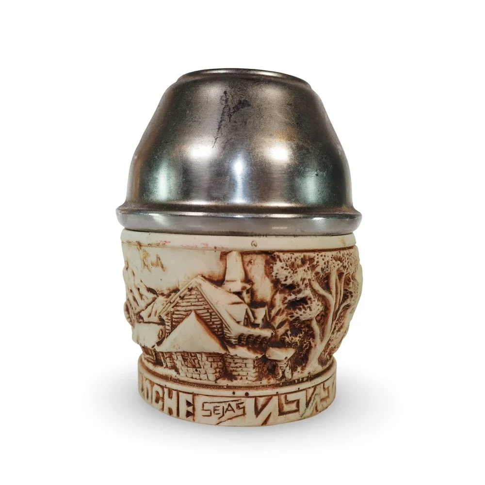 San Carlos de Bariloche Yerba Mate Gourd Set Argentine Souvenir‎